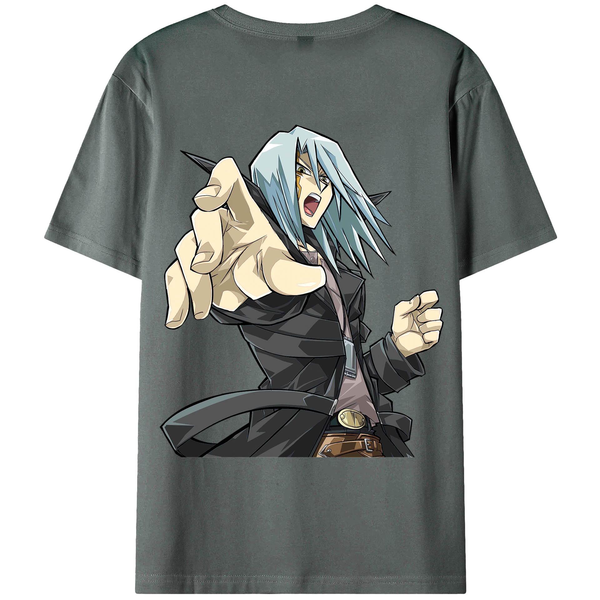 （画像用） 遊☆戯☆王 Yu-Gi-Oh! 綿100％ メンズ半袖Tシャツ（バックプリント） 通気性